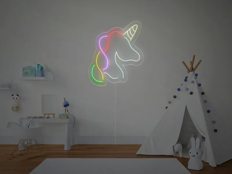 Unicorno Multicolore - Insegne al neon a LED