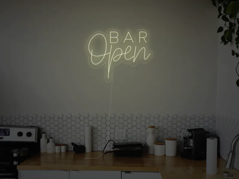 Open Bar - Insegne al neon a LED