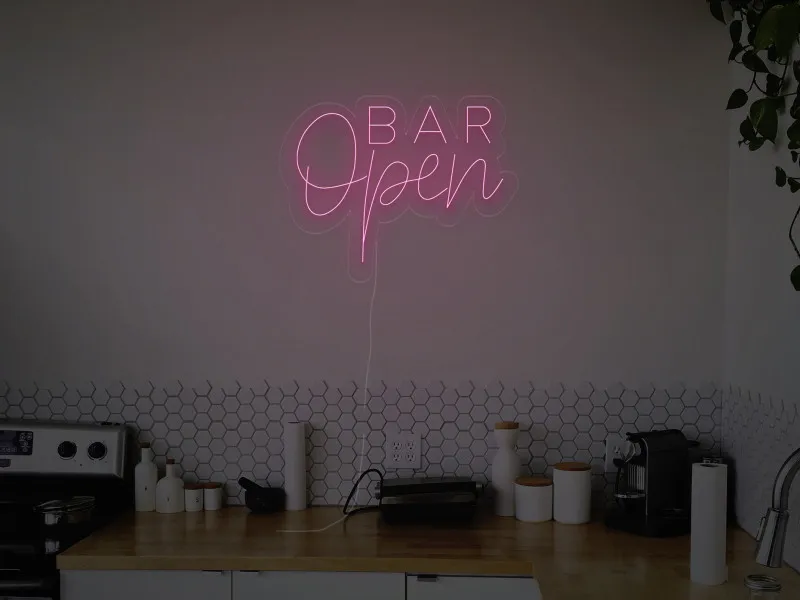 Open Bar - Insegne al neon a LED