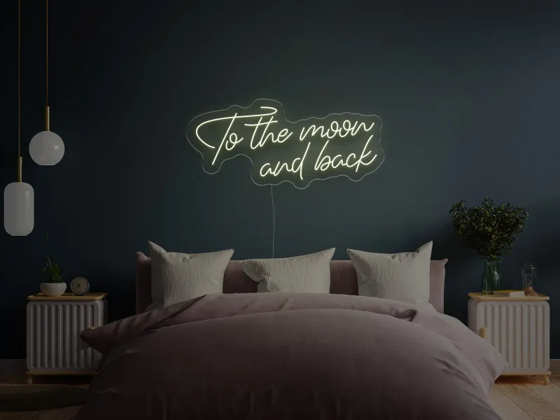 To the moon and back | LED Neon Rental Sign