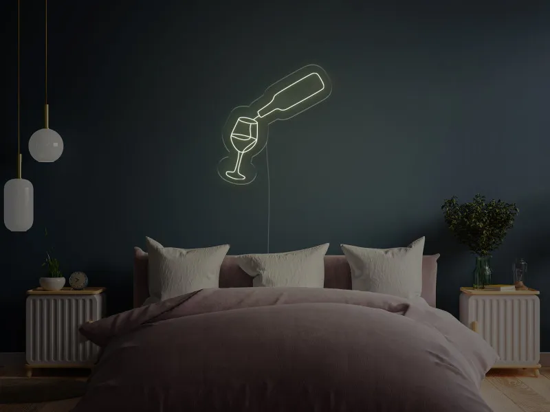 Bottiglia di vino - Insegne al neon a LED