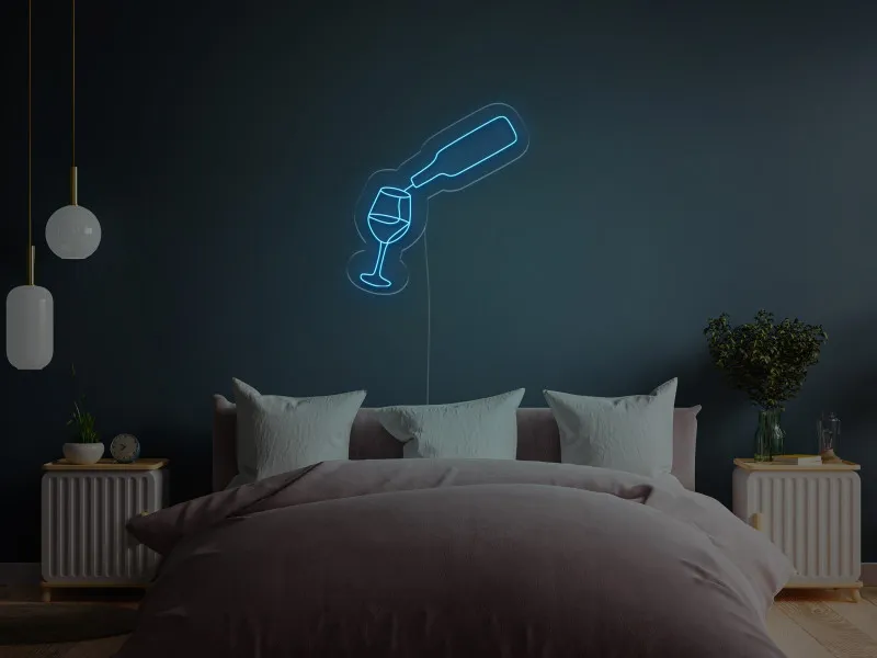 Bottiglia di vino - Insegne al neon a LED