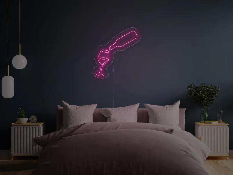 Bottiglia di vino - Insegne al neon a LED