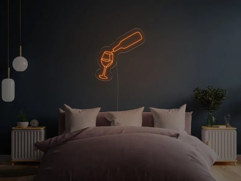 Bottiglia di vino - Insegne al neon a LED