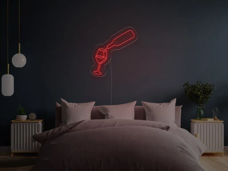 Bottiglia di vino - Insegne al neon a LED