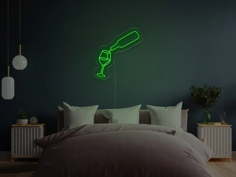 Bottiglia di vino - Insegne al neon a LED