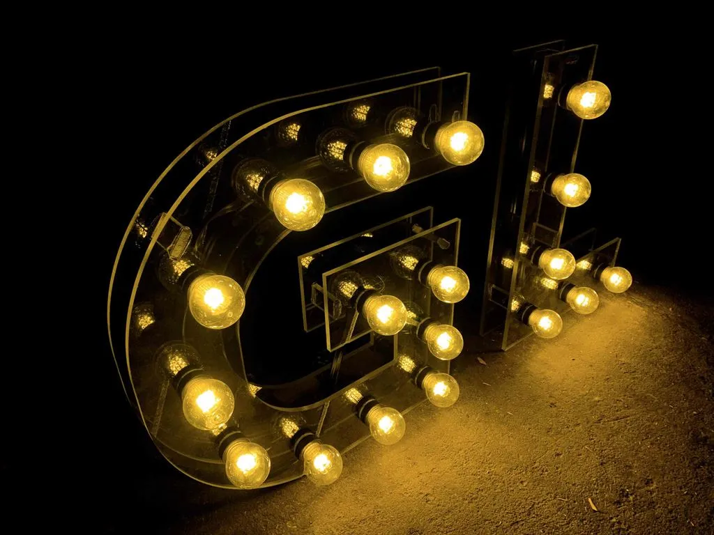 Litere Volumetrice Luminoase din Plexiglass 1M