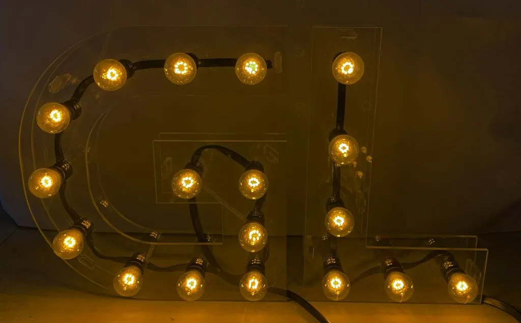 Litere Volumetrice Luminoase din Plexiglass 1M