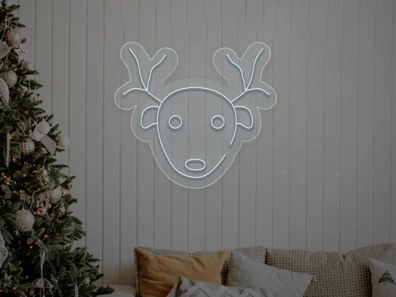 Faccia di renna - Insegne al neon a LED