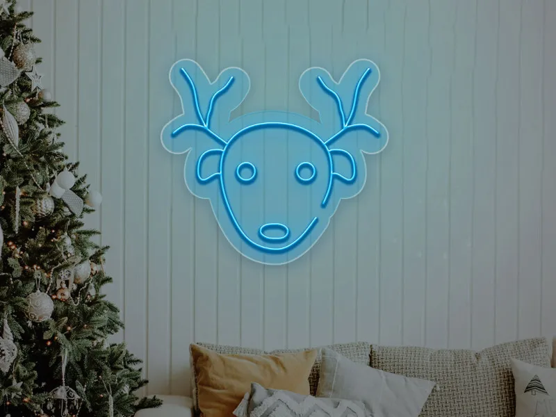 Faccia di renna - Insegne al neon a LED