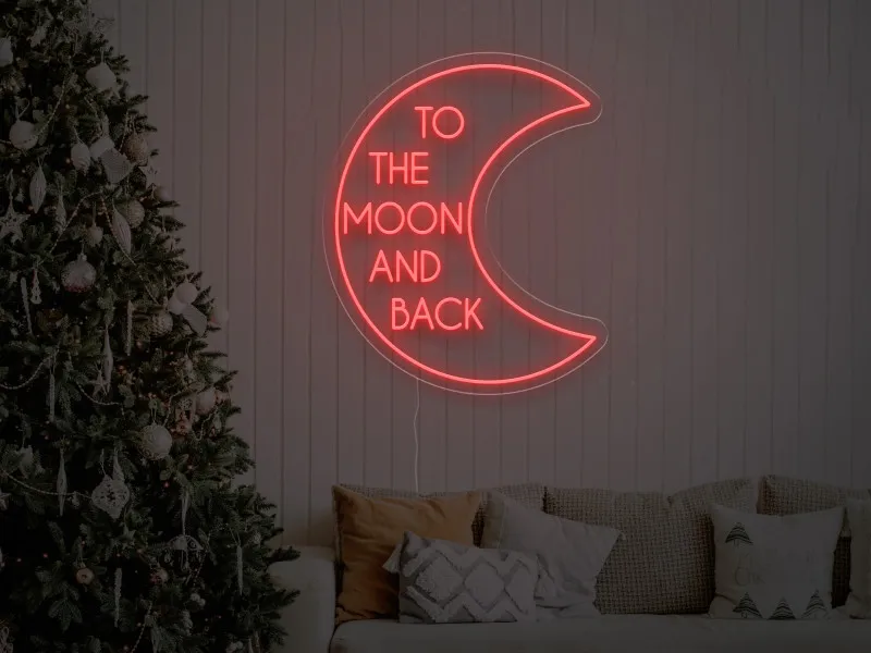 To The Moon And Back - Insegne al neon a LED
