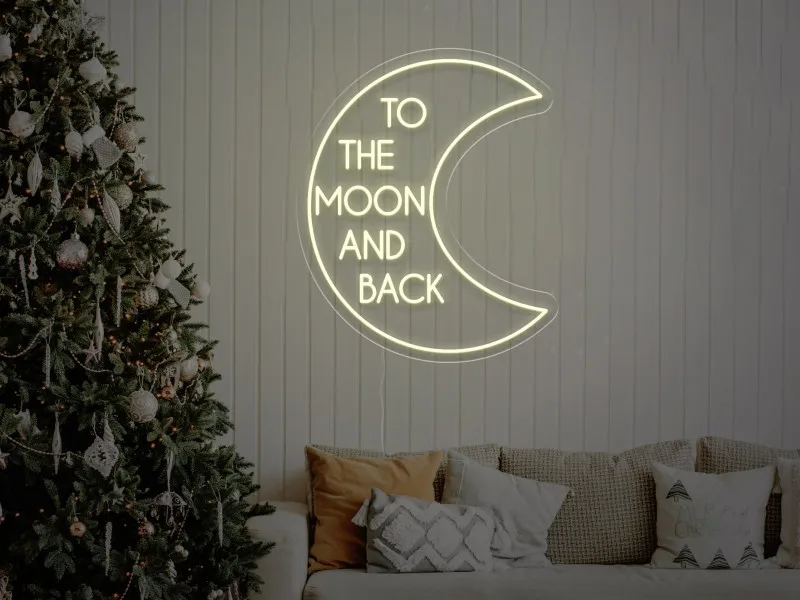 To The Moon And Back - Insegne al neon a LED