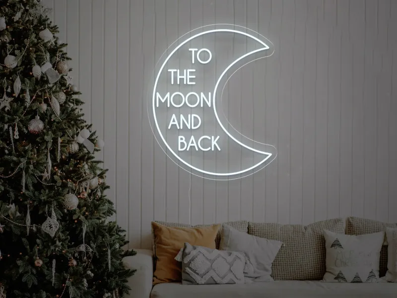 To The Moon And Back - Insegne al neon a LED
