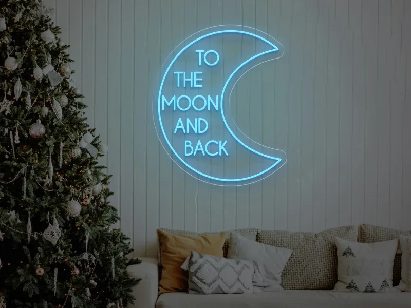 To The Moon And Back - Insegne al neon a LED