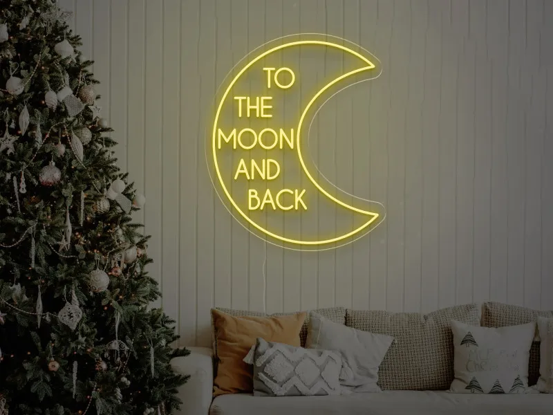 To The Moon And Back - Insegne al neon a LED