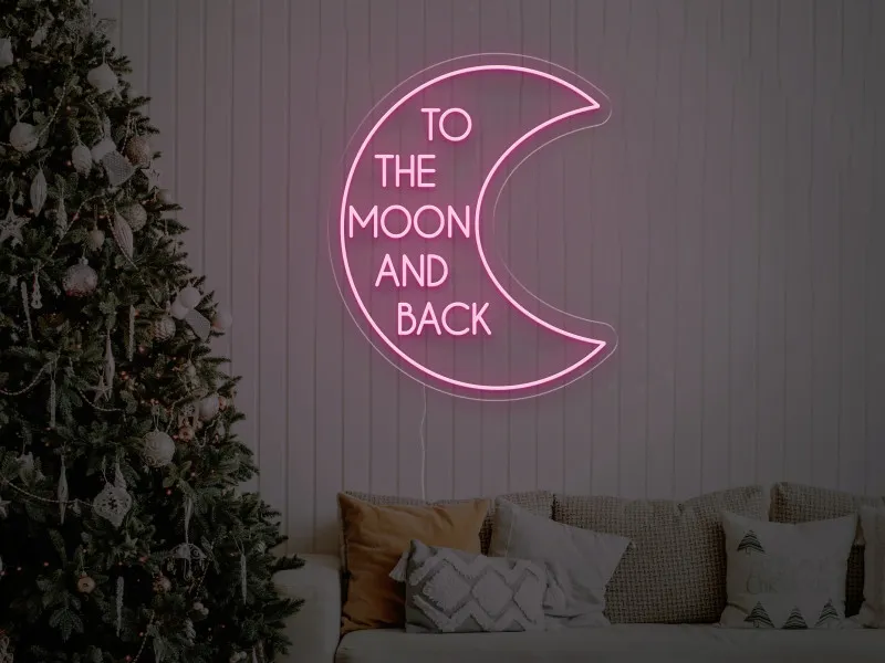 To The Moon And Back - Insegne al neon a LED