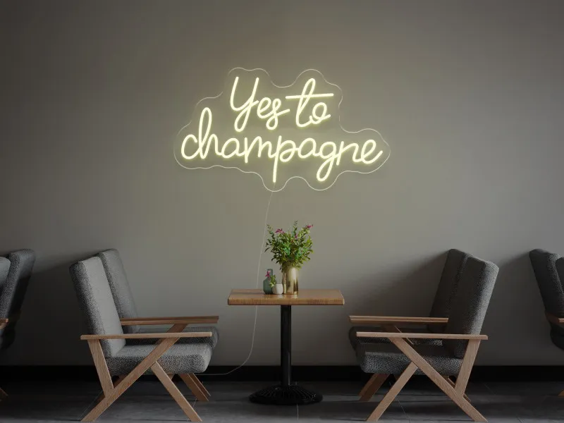 Yes To Champagne - Insegne al neon a LED