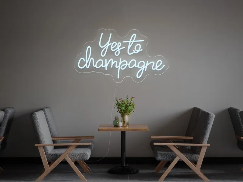 Yes To Champagne - Insegne al neon a LED