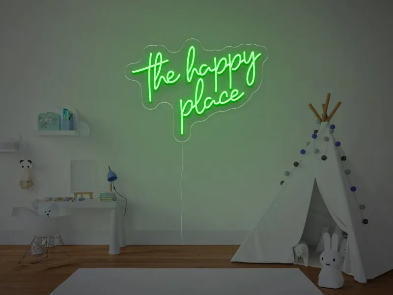 The Happy Place - Insegne al neon a LED