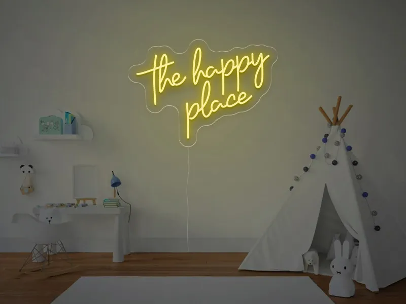 The Happy Place - Insegne al neon a LED