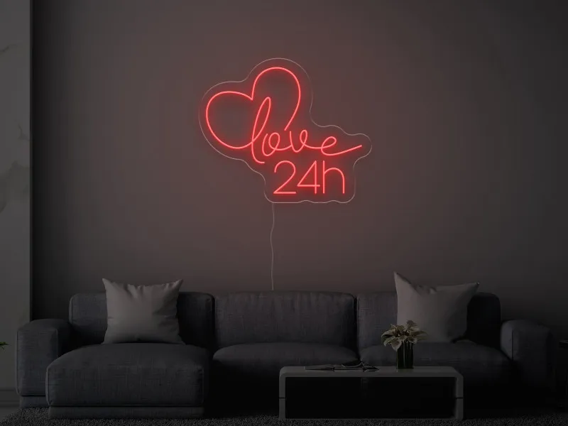 Love 24h - Insegne al neon a LED