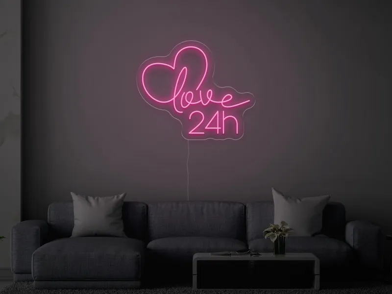 Love 24h - Insegne al neon a LED