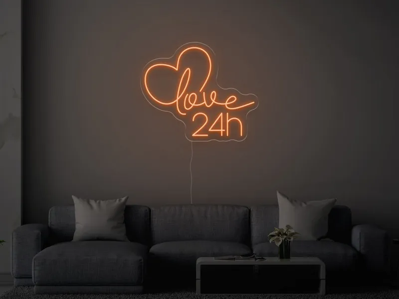 Love 24h - Insegne al neon a LED