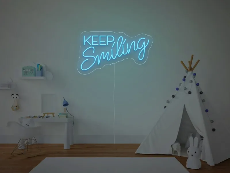 Keep Smiling - Insegne al neon a LED