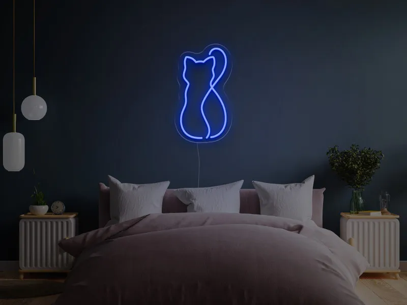 Silhouette di gatto - Insegne al neon a LED
