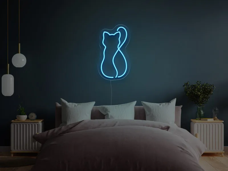 Silhouette di gatto - Insegne al neon a LED