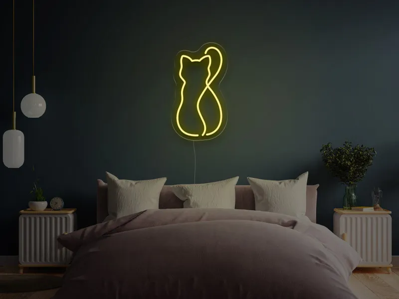 Silhouette di gatto - Insegne al neon a LED