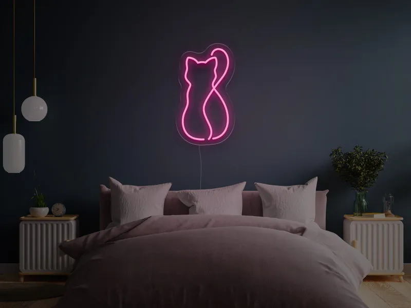 Silhouette di gatto - Insegne al neon a LED
