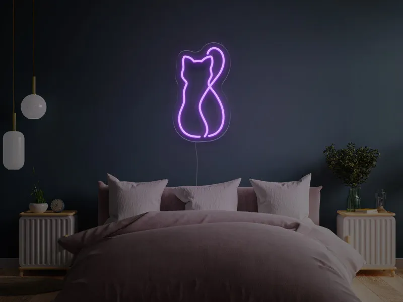 Silhouette di gatto - Insegne al neon a LED