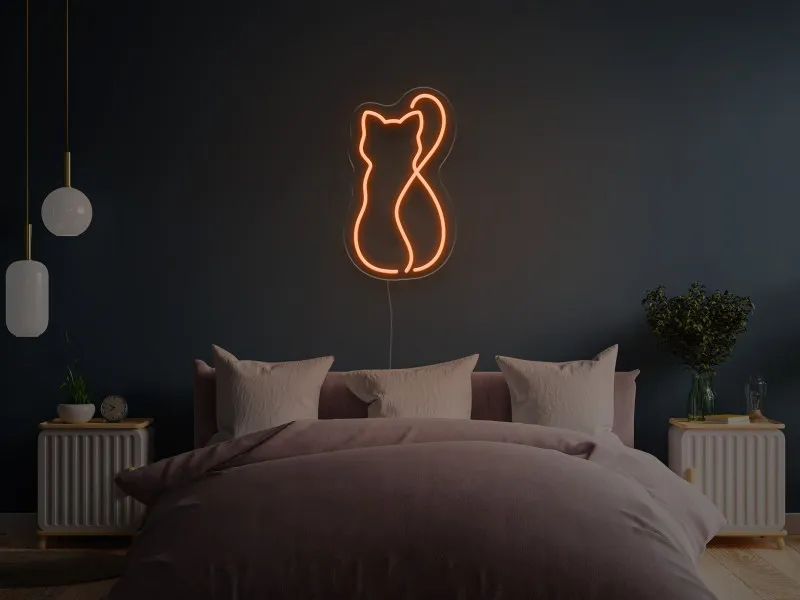 Silhouette di gatto - Insegne al neon a LED