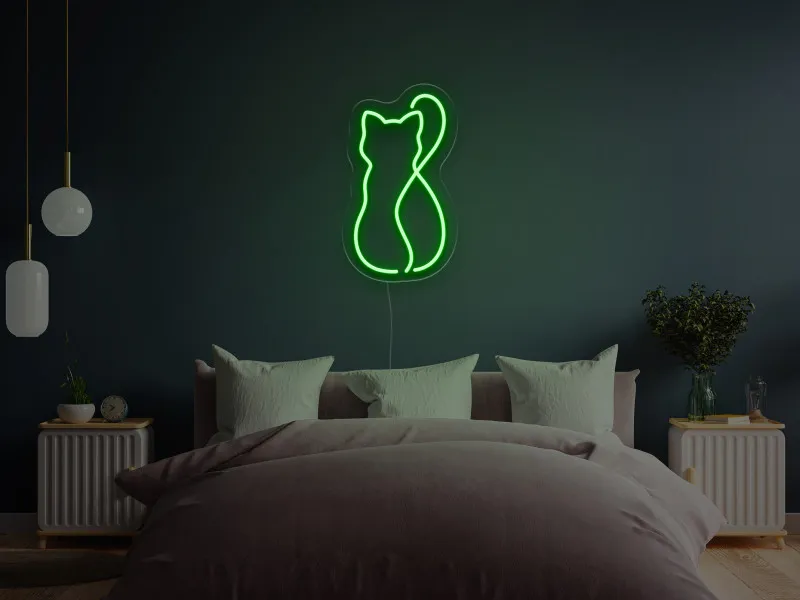 Silhouette di gatto - Insegne al neon a LED