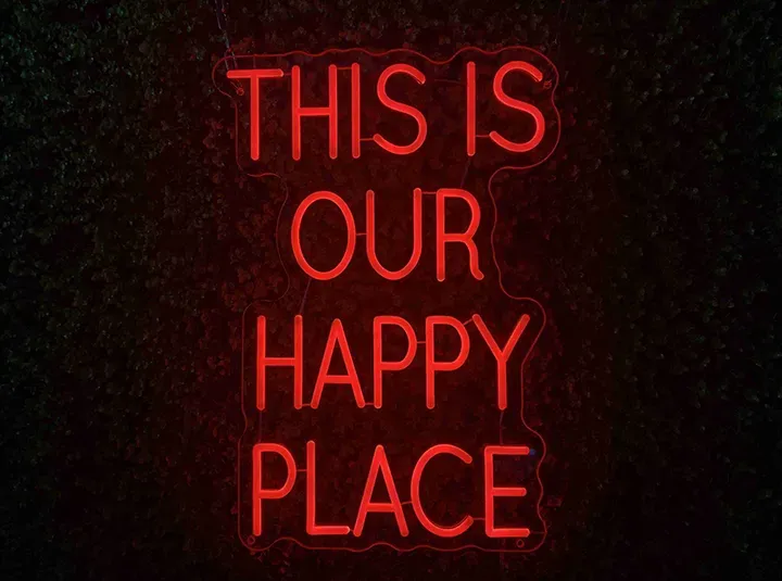 THIS IS OUR HAPPY PLACE - Insegne al neon a LED