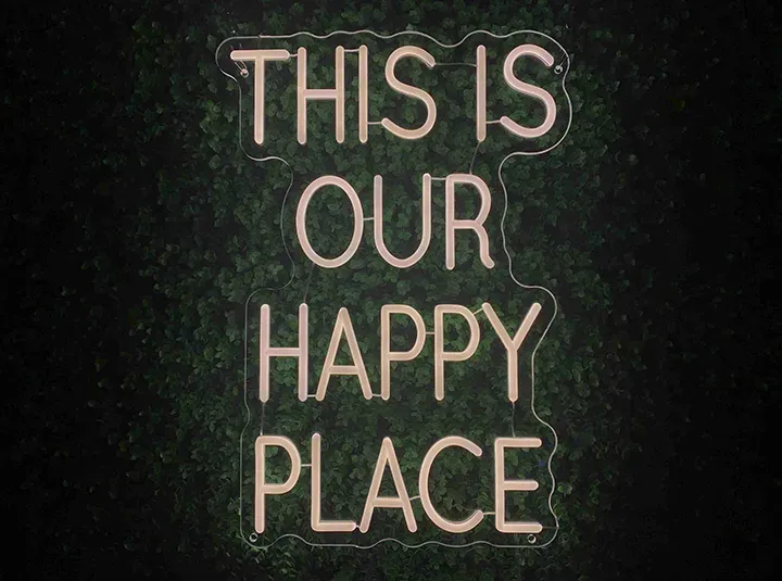 THIS IS OUR HAPPY PLACE - Insegne al neon a LED