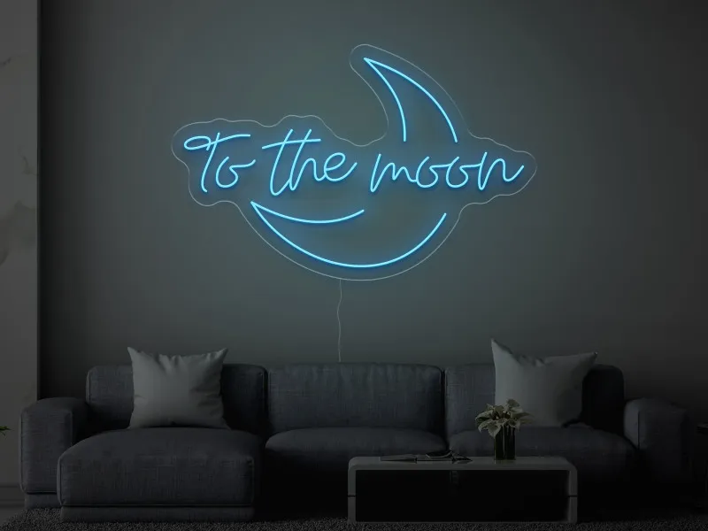 To the moon - Insegne al neon a LED