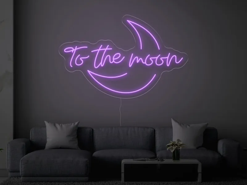 To the moon - Insegne al neon a LED