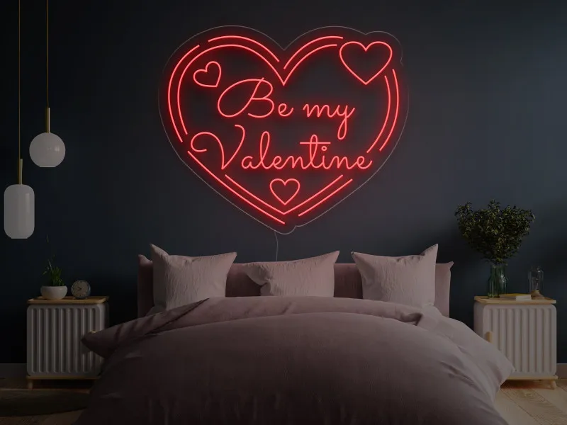Be My Valentine`s - Insegne al neon a LED