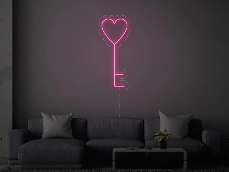 Chiave del cuore - Insegne al neon a LED