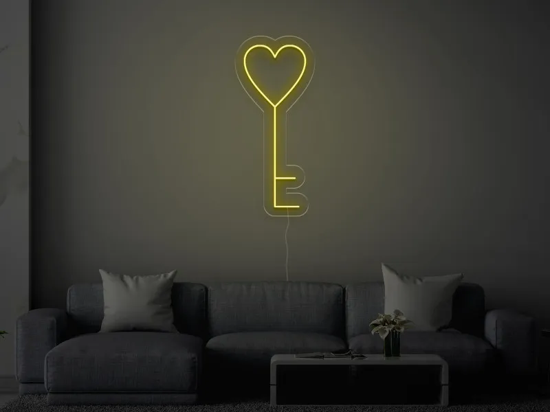 Chiave del cuore - Insegne al neon a LED