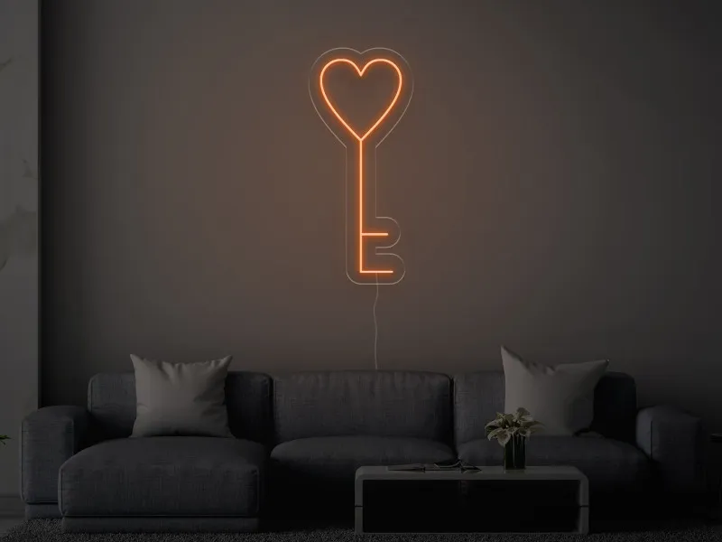 Chiave del cuore - Insegne al neon a LED
