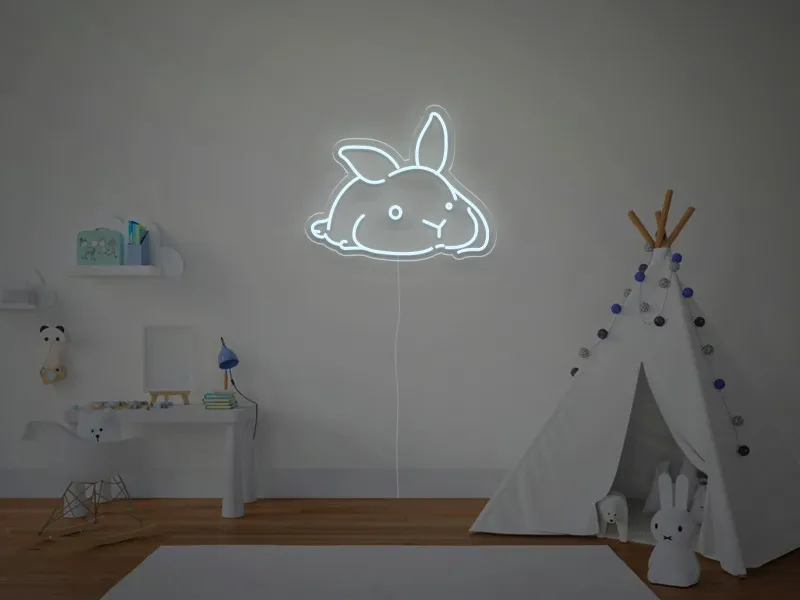 Coniglietto a Riposo - Insegna Neon LED