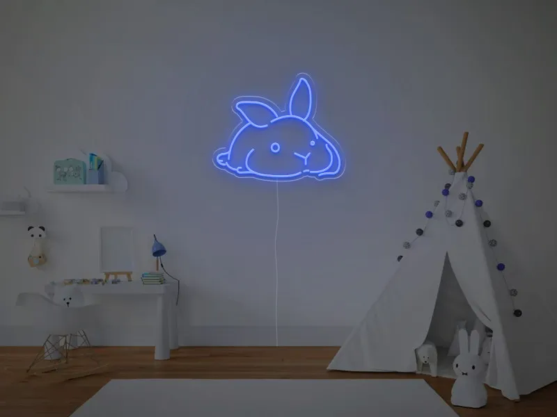 Coniglietto a Riposo - Insegna Neon LED