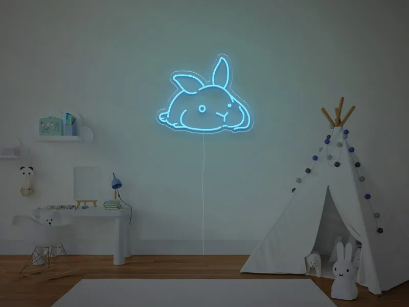 Coniglietto a Riposo - Insegna Neon LED