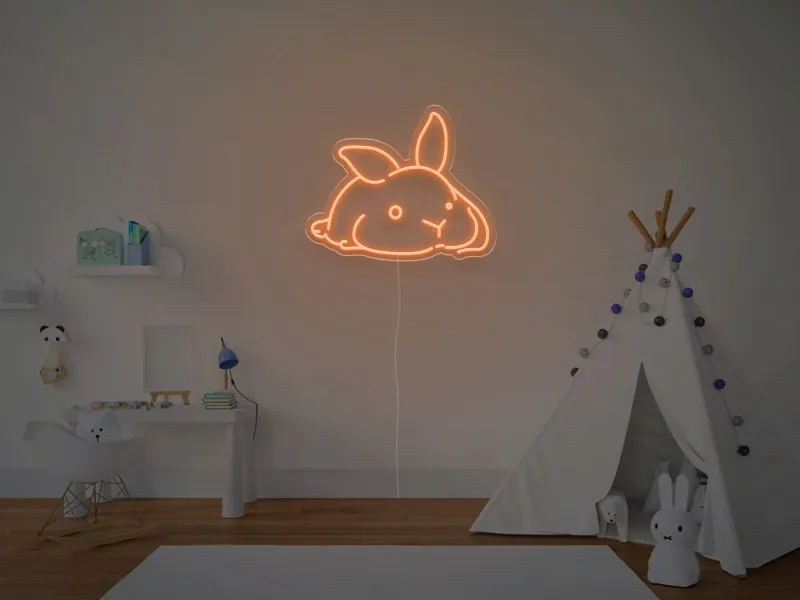 Coniglietto a Riposo - Insegna Neon LED