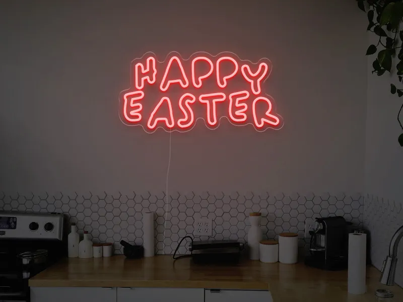 Happy Easter  - Insegna Neon LED