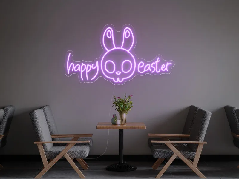 Happy Easter Bunny - Insegna Neon LED