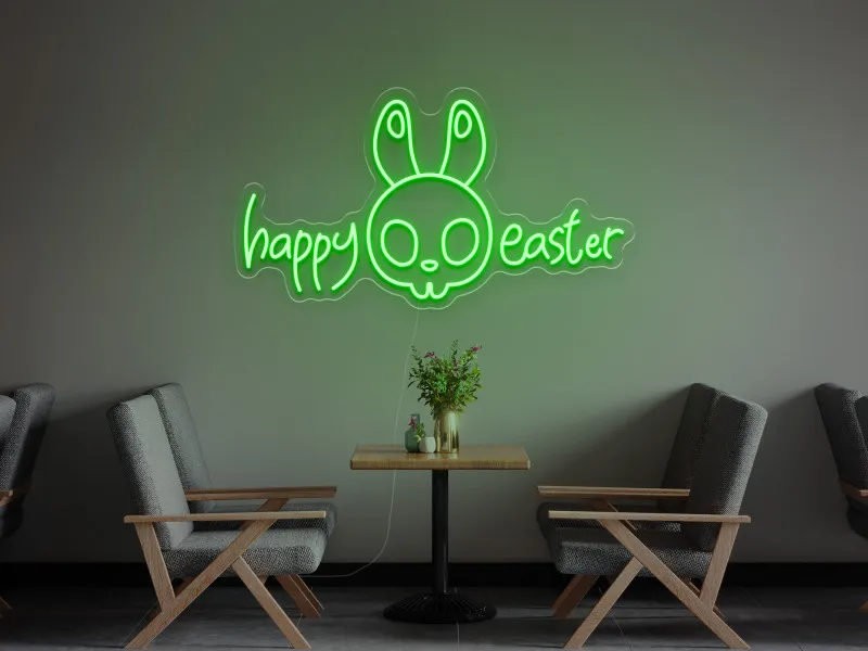 Happy Easter Bunny - Insegna Neon LED